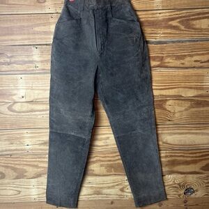 Vtg leather high waisted leather pants by Savannah